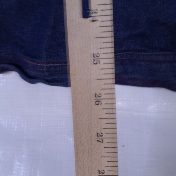Vintage Carolina Blues Jean Jacket Plus Size 22 Lt Weight Denim Red Thread Trim - Picture 4 of 7
